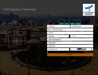 applications.gdgoenkauniversity.com screenshot