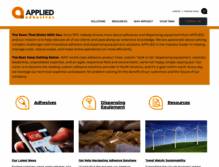 appliedadhesives.com screenshot