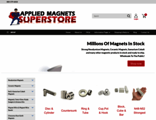 appliedmagnets.com screenshot