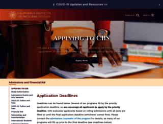 apply.ciis.edu screenshot