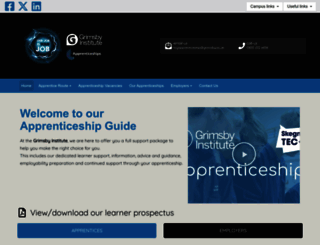 apprenticeships.grimsby.ac.uk screenshot