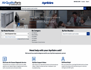 aprilaireparts.com screenshot