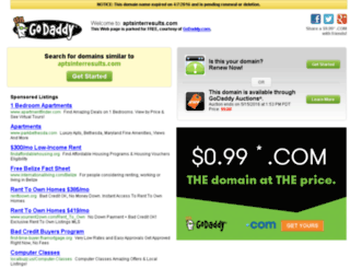 aptsinterresults.com screenshot
