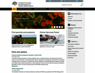 apvma.gov.au screenshot