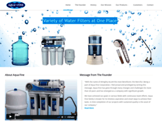 aquafinefilters.com screenshot