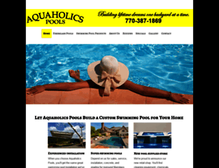 aquaholicspools.com screenshot