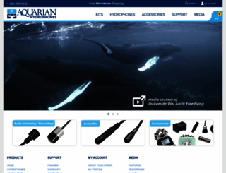 aquarianaudio.com screenshot