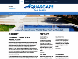 aquascapepooldesigns.com screenshot