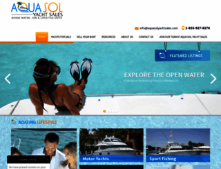 aquasolyachtsales.com screenshot