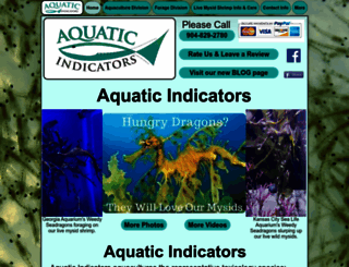 aquaticindicatorsinc.com screenshot