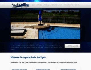aquaticpoolsandspas.com screenshot