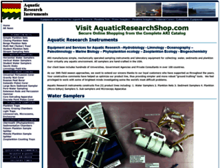 aquaticresearch.com screenshot