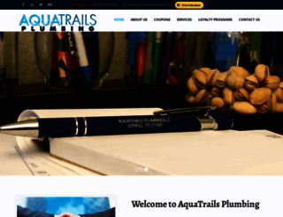 aquatrailsplumbing.com screenshot