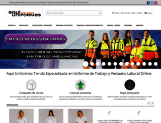 aquiuniformes.es screenshot