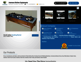 aramanakitchenequipments.com screenshot