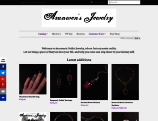 aranwensjewelry.com screenshot