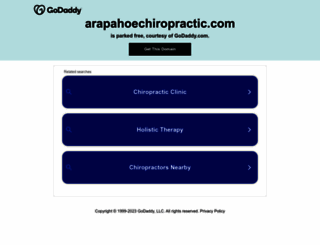 arapahoechiropractic.com screenshot