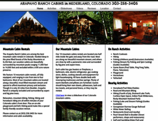arapahoranchcabins.com screenshot