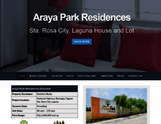 arayaparkresidences.com screenshot