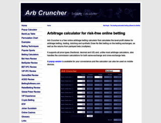 arbcruncher.com screenshot