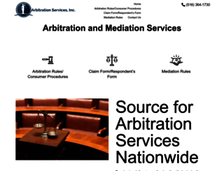arbitrationservicesinc.com screenshot