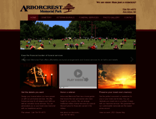 arborcrestmemorialpark.com screenshot