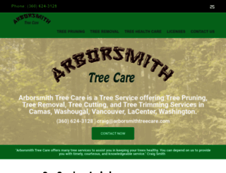 arborsmithtreecare.com screenshot