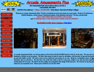 arcadeamusementsplus.net screenshot