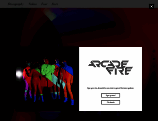 arcadefire.com screenshot