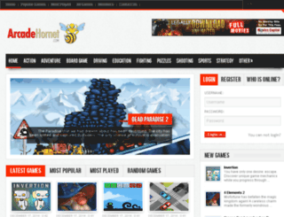 arcadehornet.com screenshot
