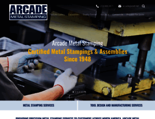 arcademetalstamping.com screenshot