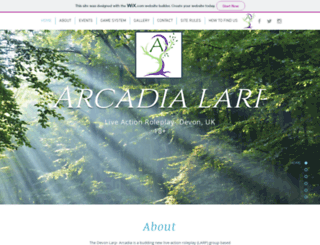 arcadialarp.com screenshot