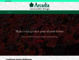 arcadiasustainabledesign.com.au screenshot