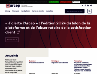 arcep.fr screenshot
