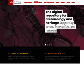 archaeologydataservice.ac.uk screenshot