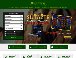archeus.sk screenshot