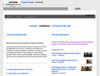 architecte.annuairefrancais.fr screenshot