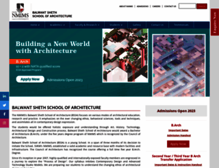 architecture.nmims.edu screenshot