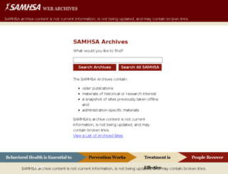 archive.samhsa.gov screenshot