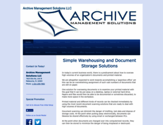 archivemanagementsolutions.com screenshot