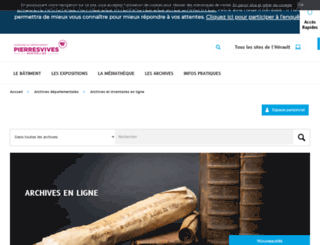 archives-pierresvives.herault.fr screenshot
