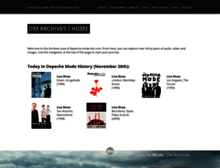 archives.depechemode.com screenshot