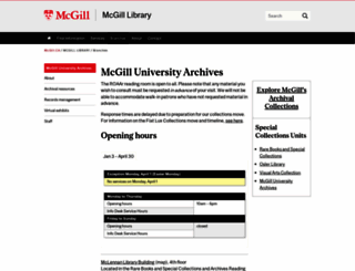 archives.mcgill.ca screenshot