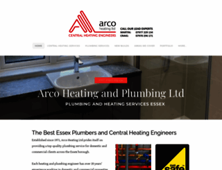 arcoheatingandplumbing.co.uk screenshot