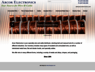 arcorelectronics.com screenshot