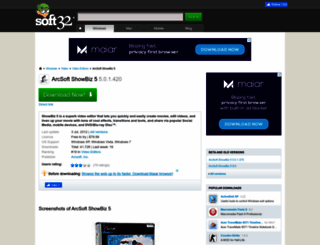 arcsoft-showbiz.soft32.com screenshot