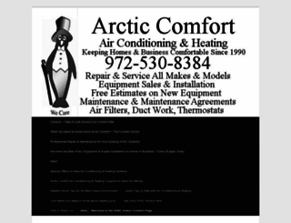 arcticcomfort.com screenshot