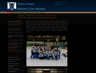 arcticfoxeshockey.net screenshot