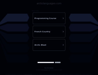 arcticlanguages.com screenshot