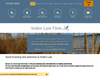 ardenlawfirm.com screenshot